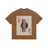 Queen of Hearts Washed Oversized Tee