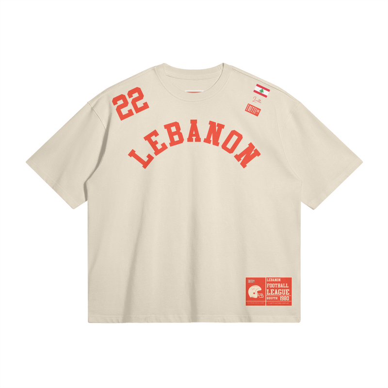 "Lebanon Football League" Retro Boxy Premium Quality Tee