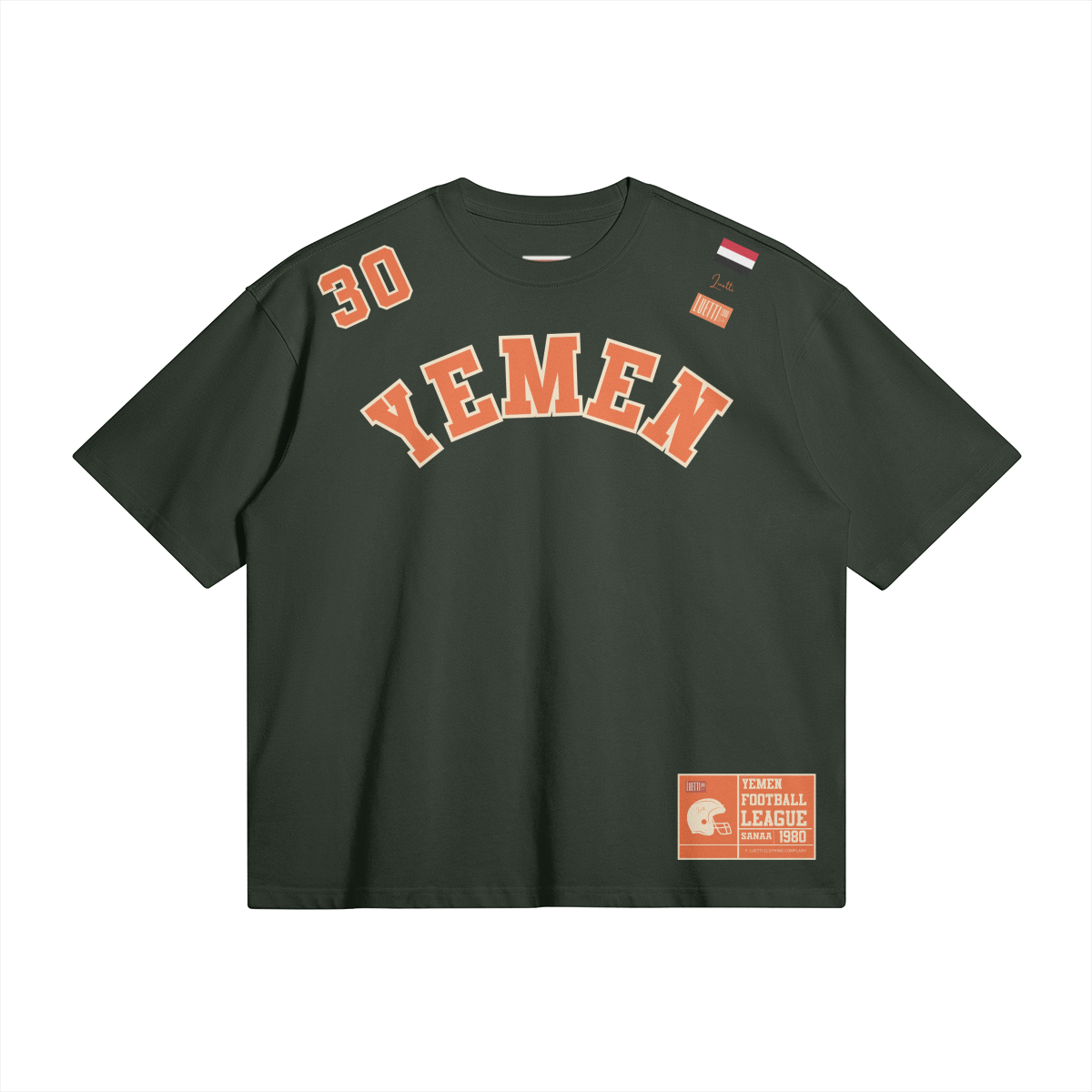 "Yemen Football League" Retro Boxy Premium Quality Tee