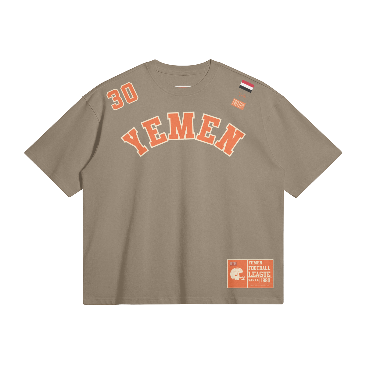 "Yemen Football League" Retro Boxy Premium Quality Tee