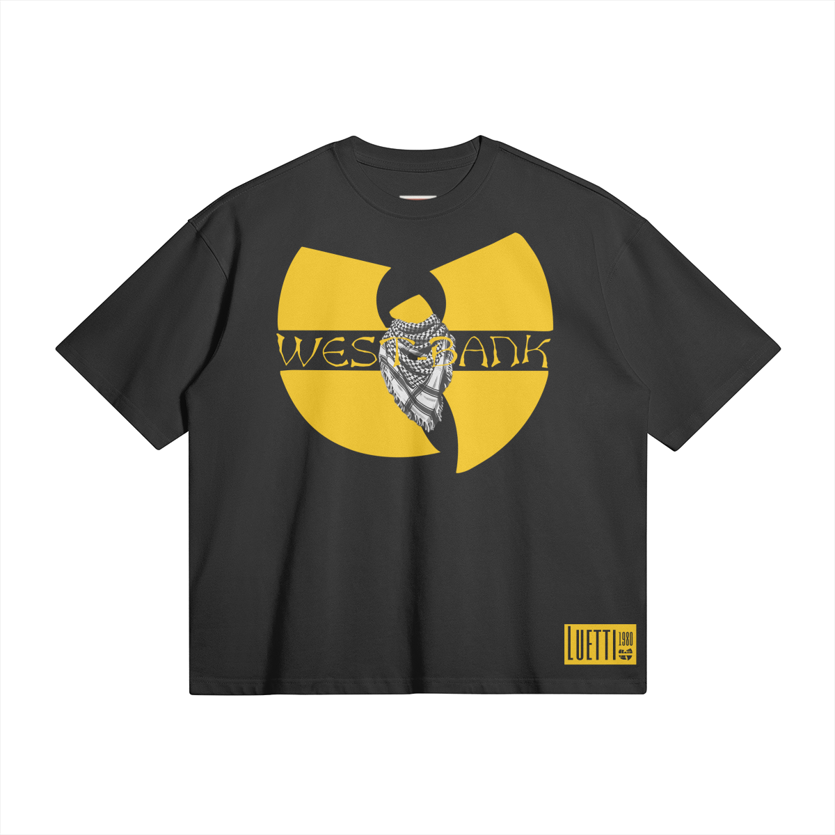 Wu-Tang Inspired West Bank Logo Premium Cotton Boxy Tee