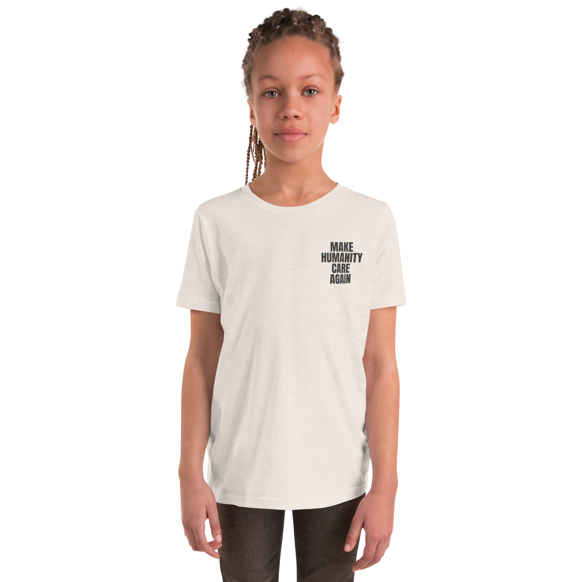 "Make Humanity Care Again" Youth Short Sleeve T-Shirt