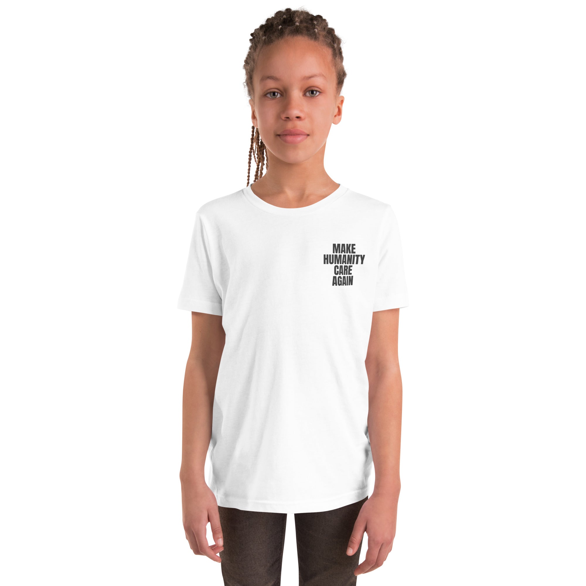 "Make Humanity Care Again" Youth Short Sleeve T-Shirt