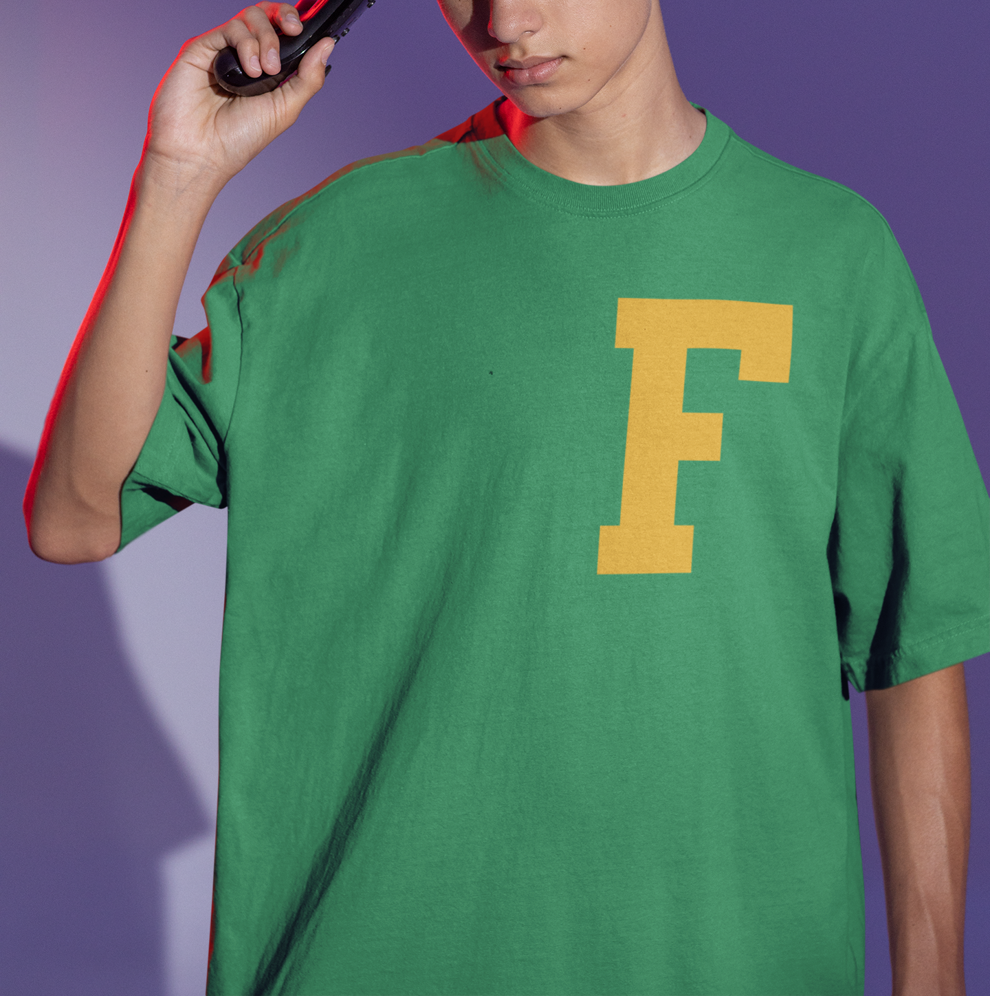 Prepium Quality Retro Varsity Oversized T-shirt