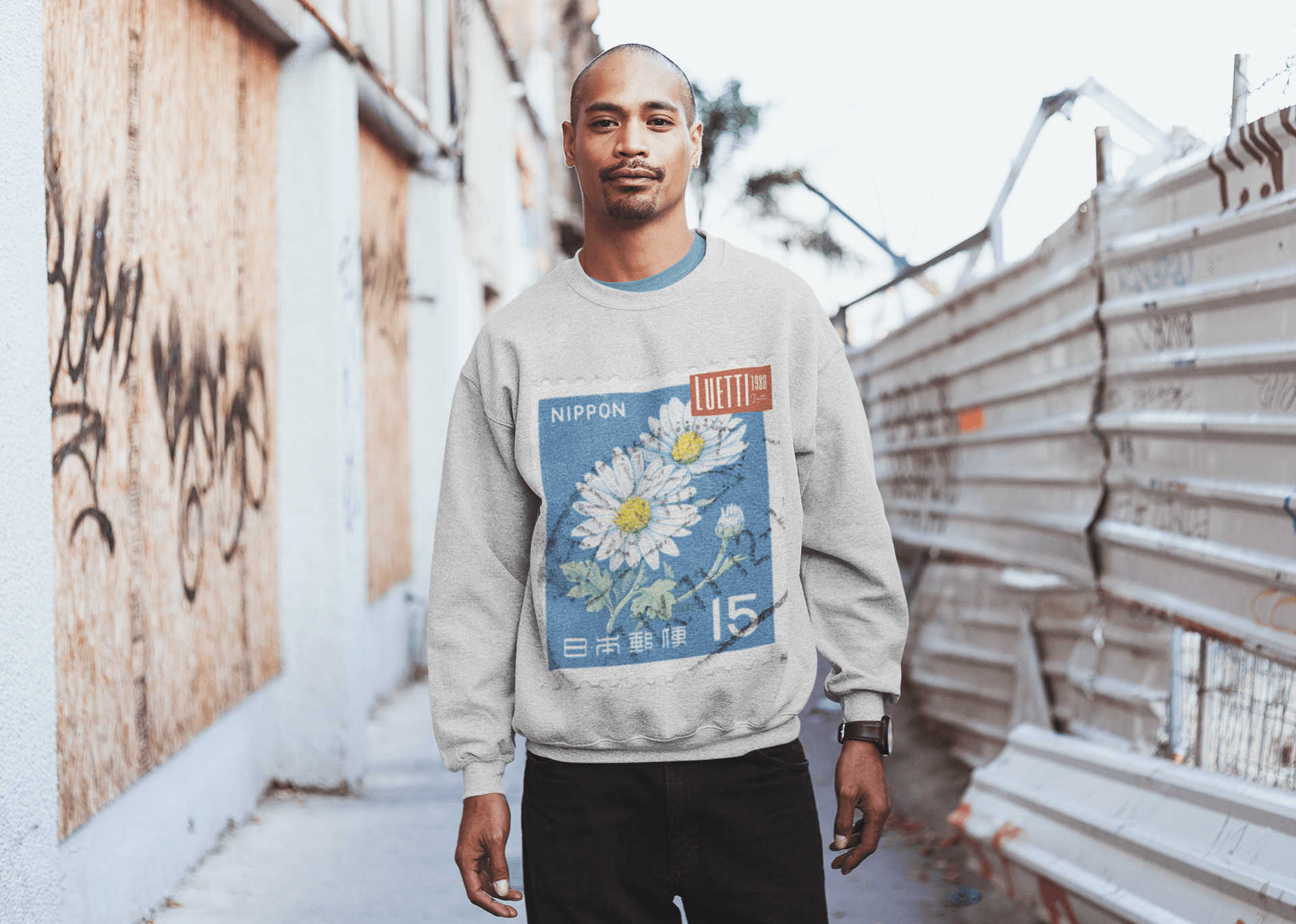 Nippon Japanese Stamp Unisex Sweatshirt