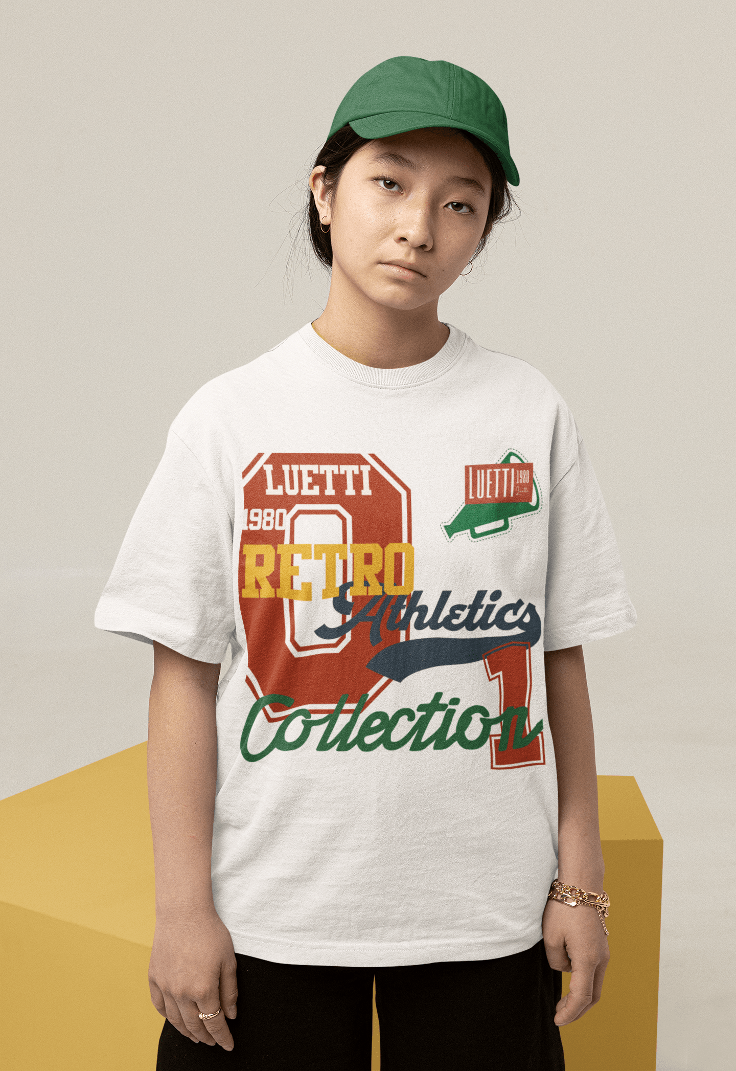 Retro Athletics Graphic Oversized T-shirt