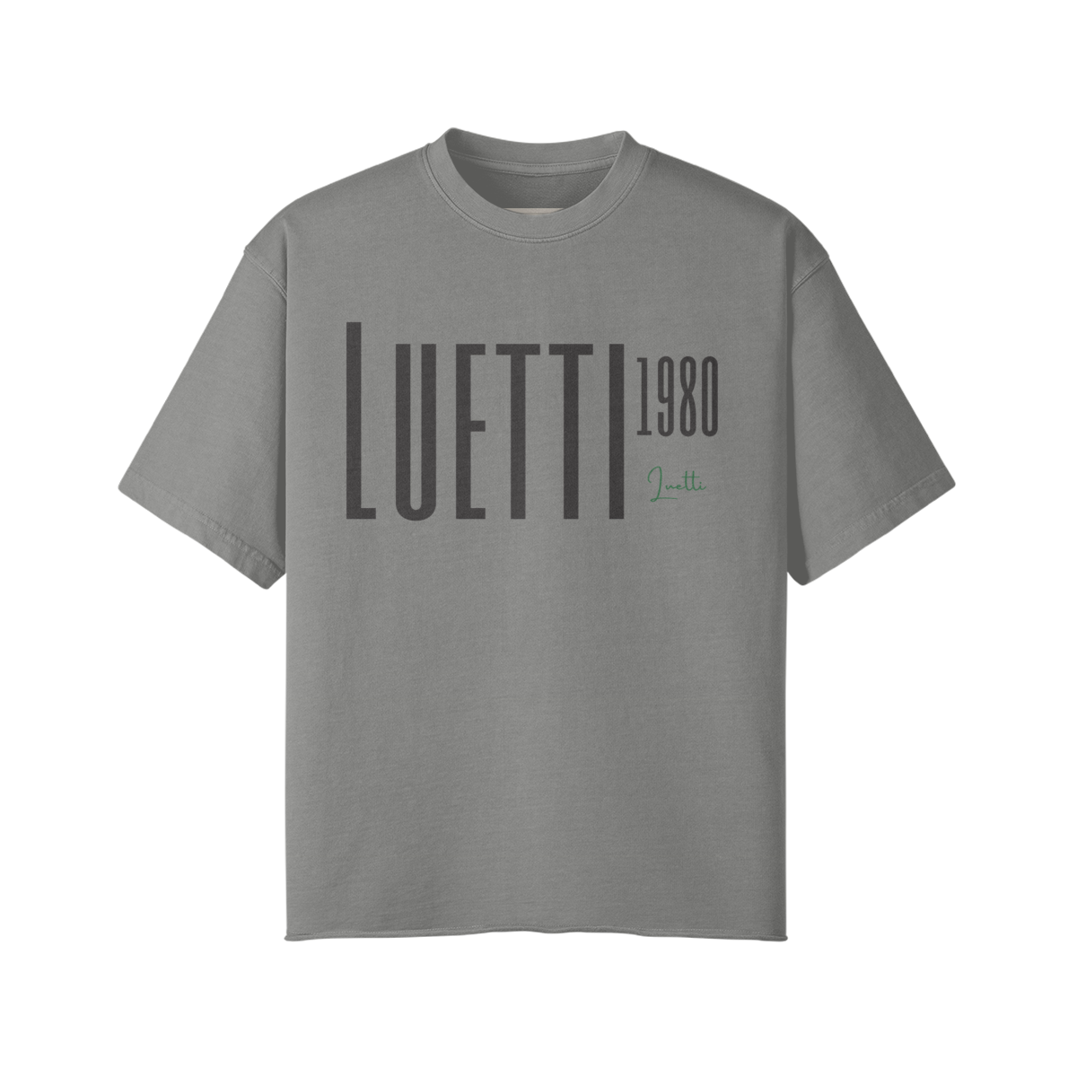 Luetti 1980 Script 260G Unisex Faded Raw Hem