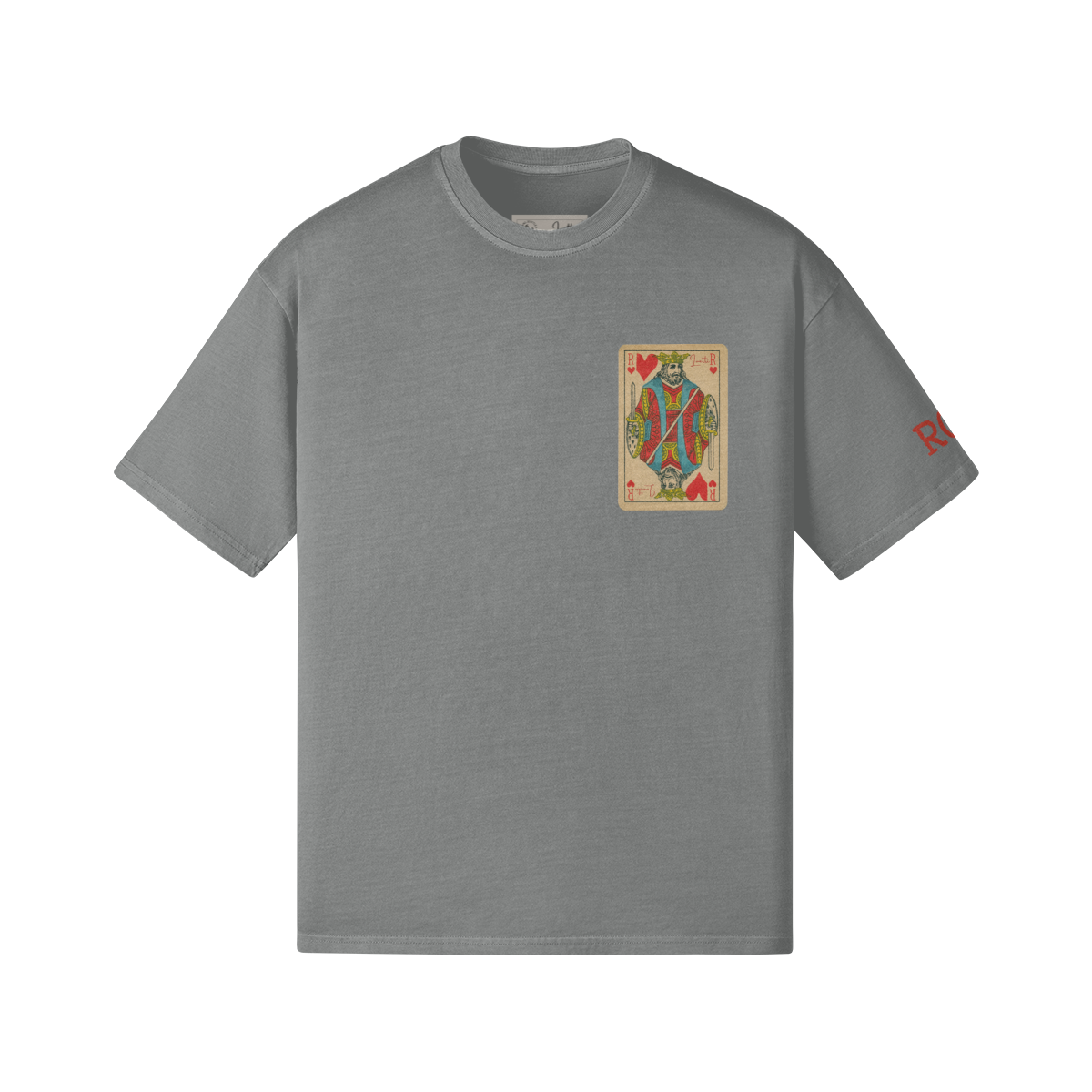 Vintage King of Hearts Oversized Washed T-shirt