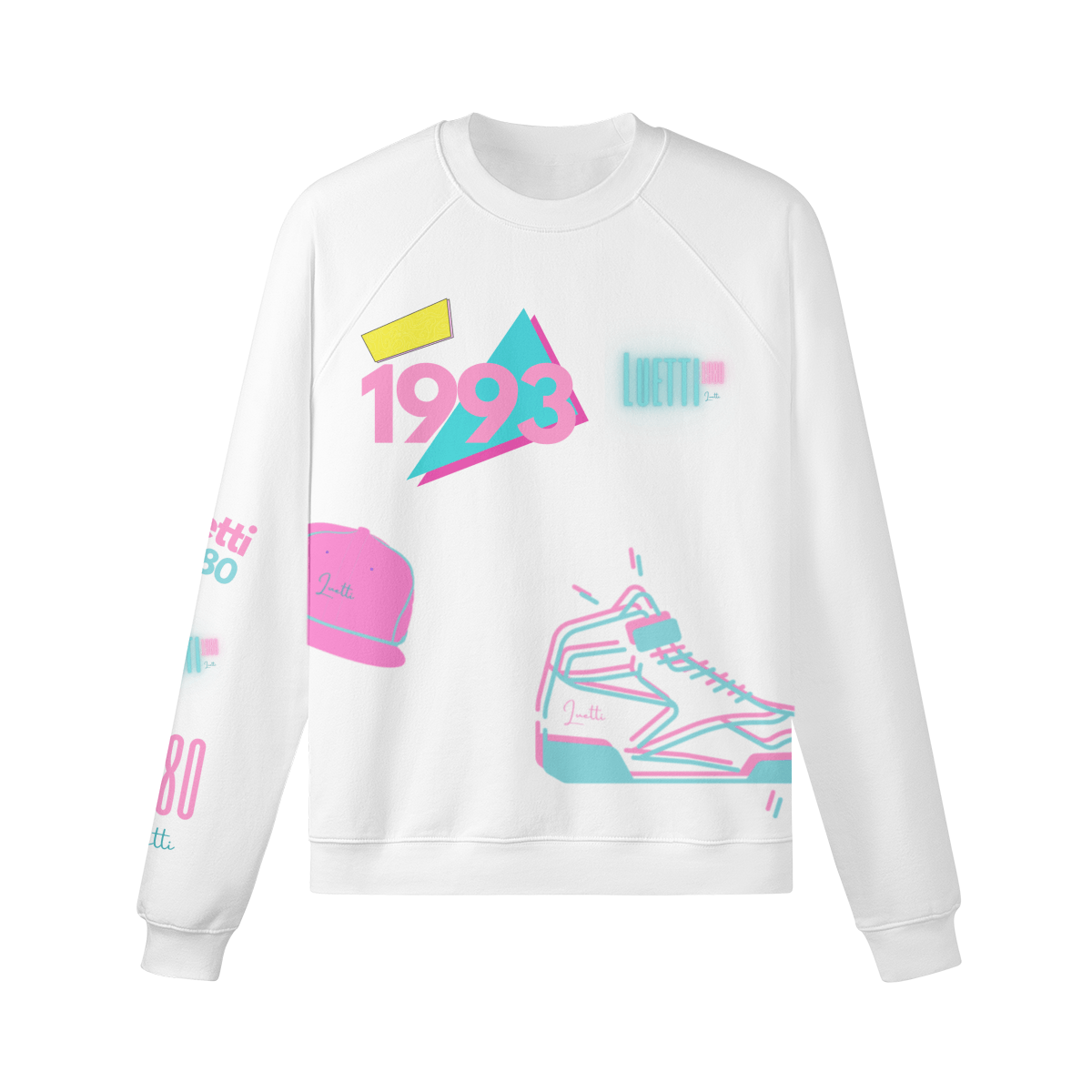 Retro "1993" Raglan Oversized Sweatshirt