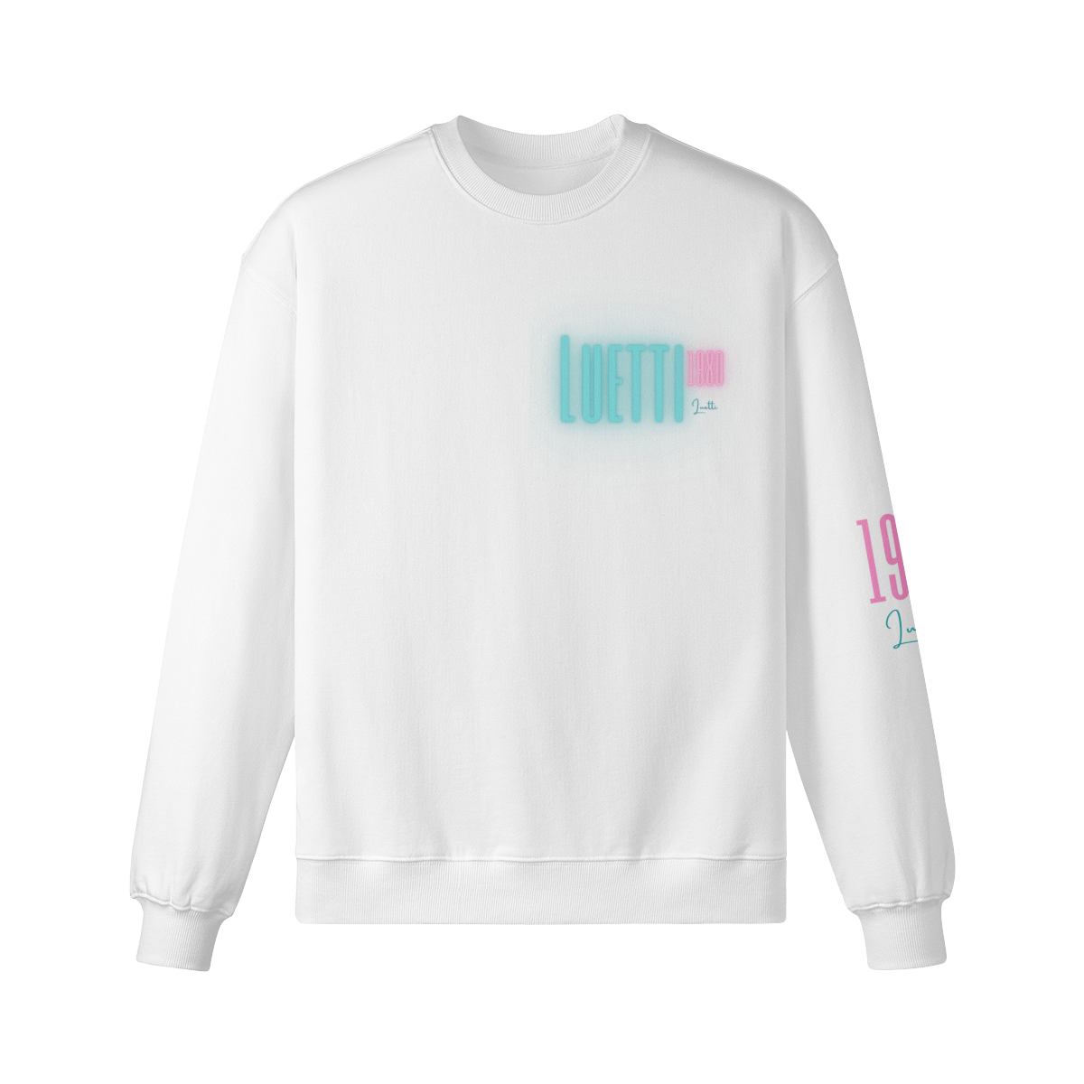 Luetti 1980 Retro Neon Logo Sweatshirt