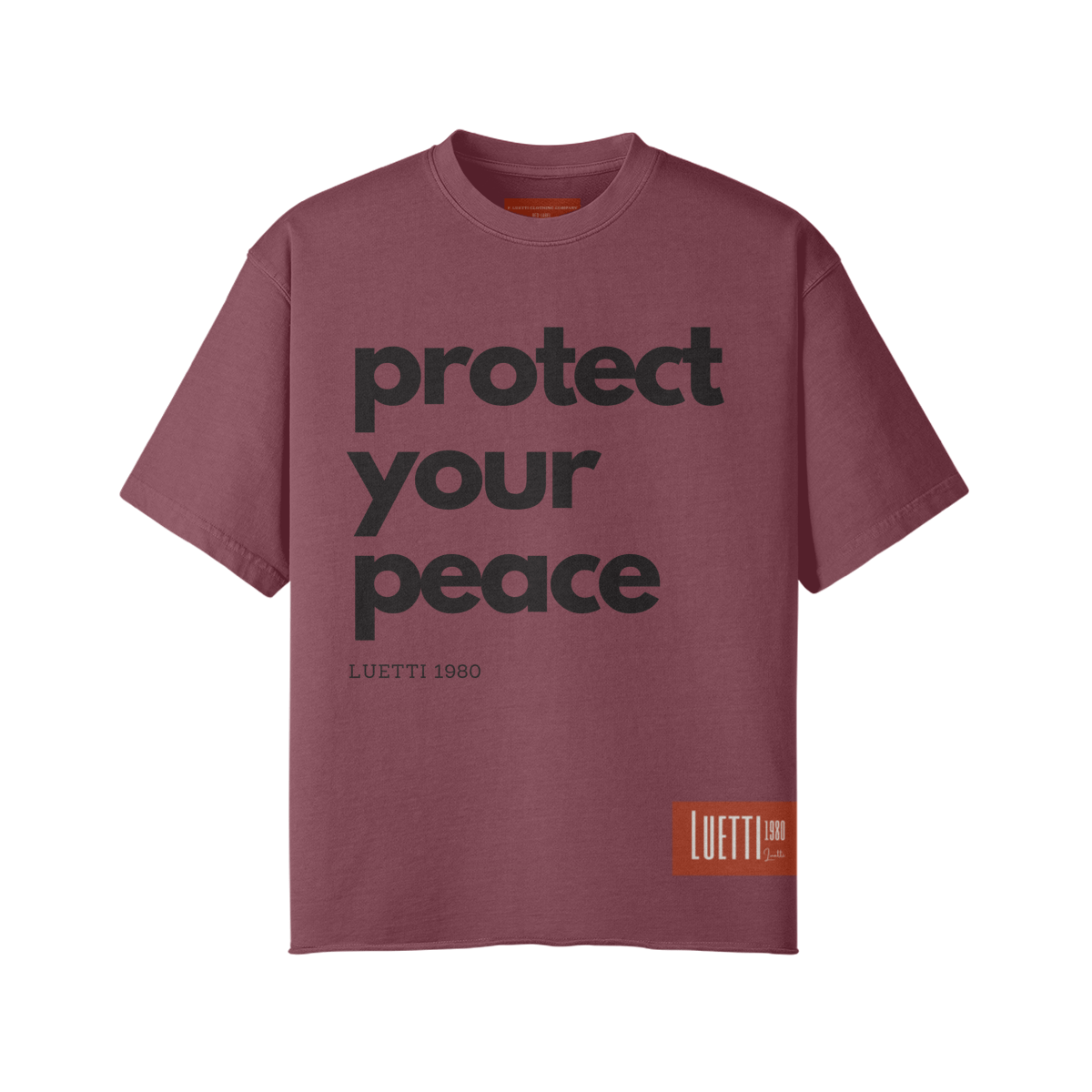 Luetti 1980 Protect Your Peace Unisex Faded Raw Hem T-shirt