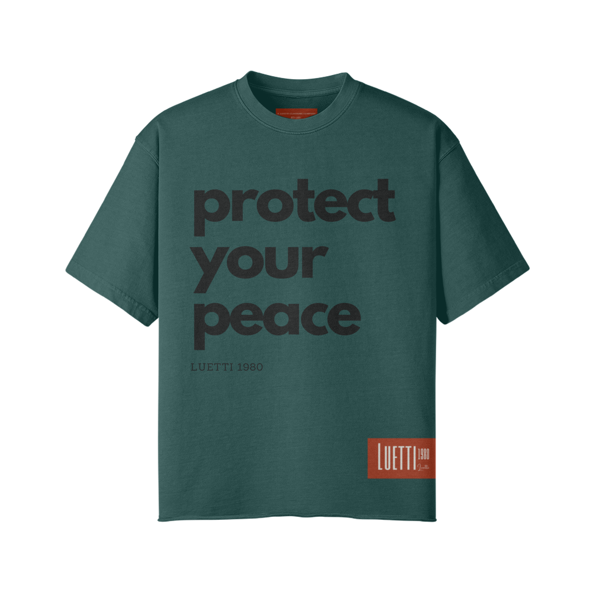 Luetti 1980 Protect Your Peace Unisex Faded Raw Hem T-shirt