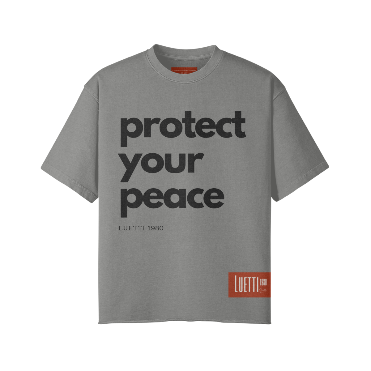 Luetti 1980 Protect Your Peace Unisex Faded Raw Hem T-shirt