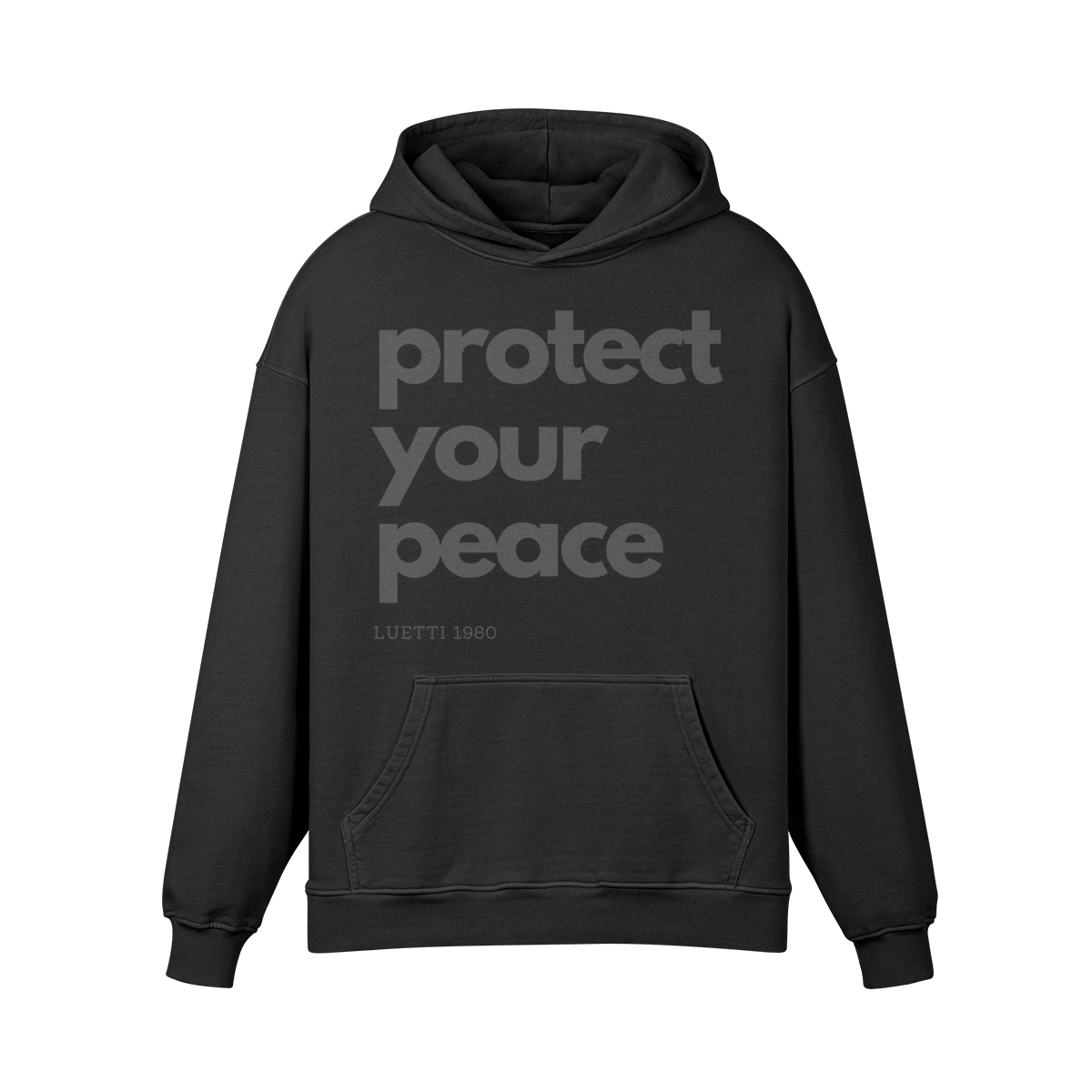 Luetti 1980 "Protect Your Peace" Heavyweight Oversized Retro Hoodie