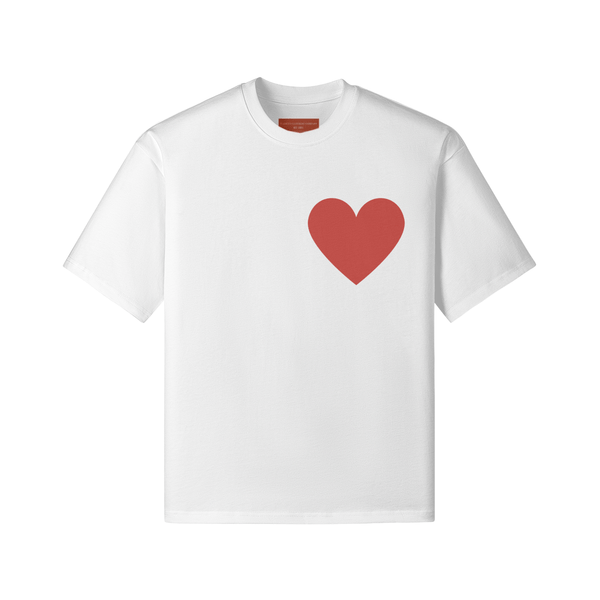 Heart Graphic Red Label Unisex Boxy T-shirt