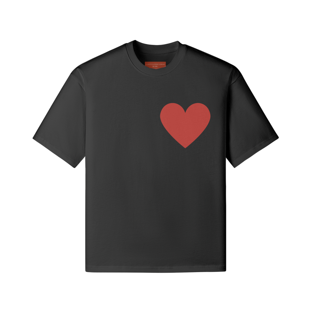 Heart Graphic Red Label Unisex Boxy T-shirt