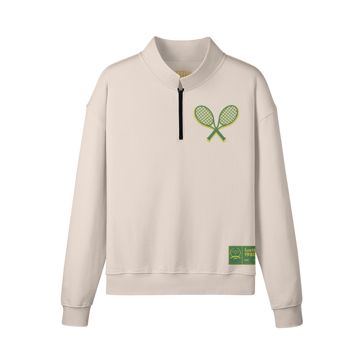 Retro Tennis Half-zip Super Oversized Sweatshirt