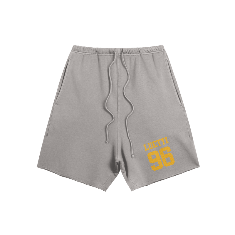 Luetti "96" Raw Hem Washed Sweat Oversized Shorts