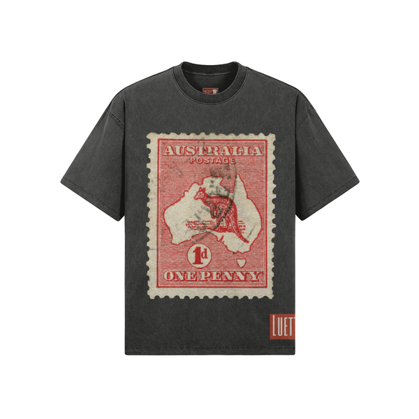 Australia Stamp Oversized Washed T-shirt