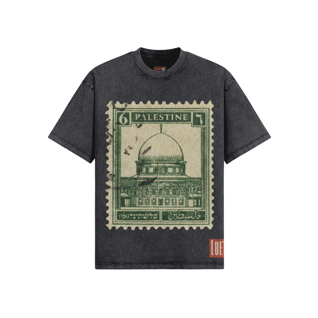 Palestine Vintage Stamp Snow Washed OVERSIZED T-shirt - Final Sale Not –  Luetti 1980