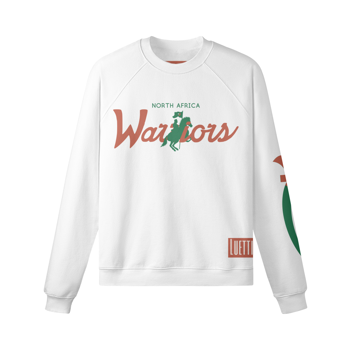 North Africa Warriors Retro Script Raglan Oversized Sweatshirt