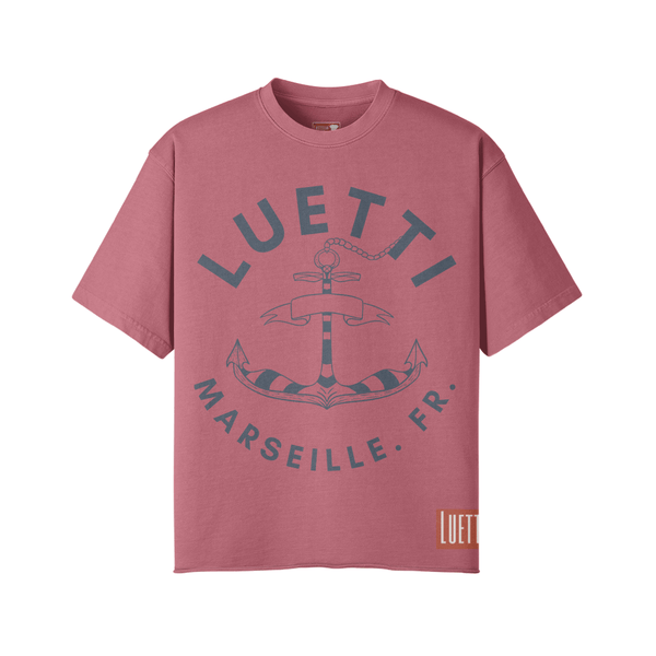 Marseille Boat Helm Vintage Raw Hem Oversized T-shirt