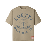 Marseille Boat Helm Vintage Raw Hem Oversized T-shirt