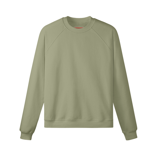 Raglan Fleece-lined Oversized Sweatshirt [Matcha Green]