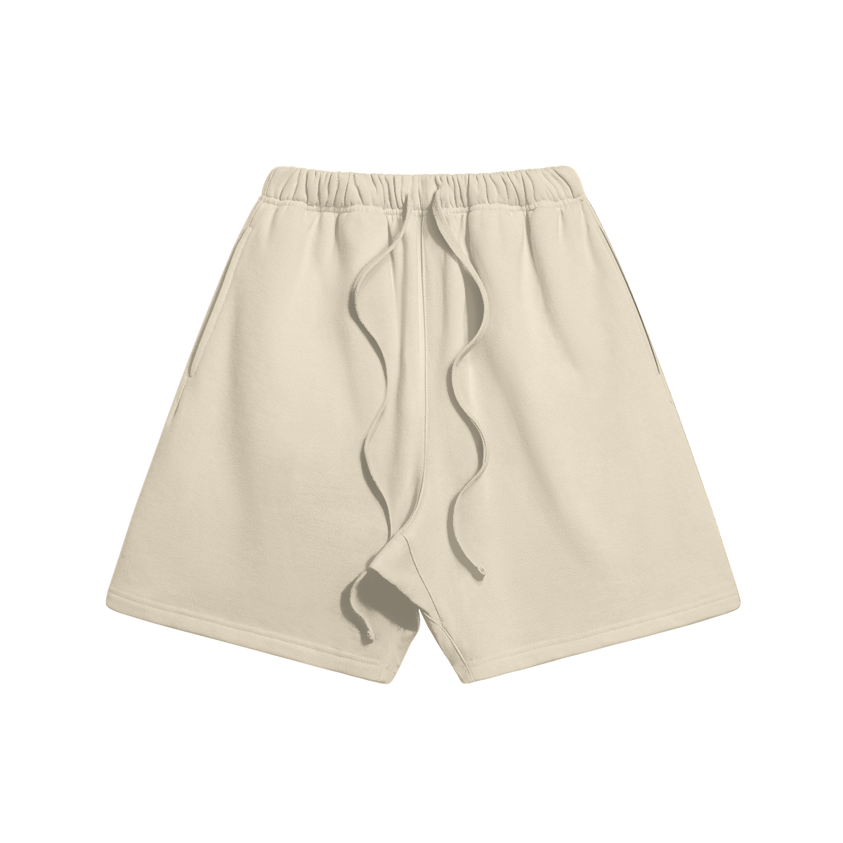 Fleece lined Oversized Sweatshorts [Beige]