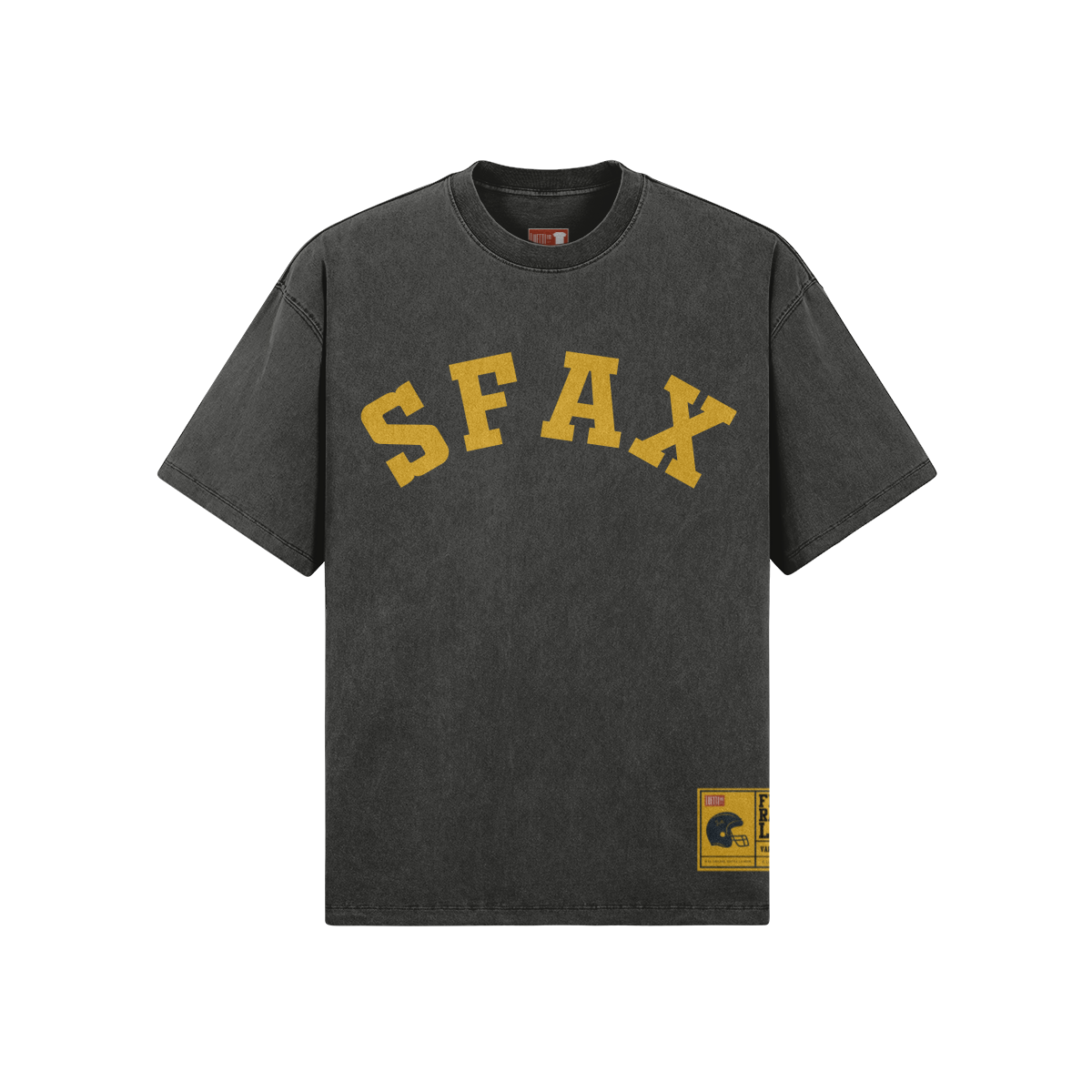 Sfax Vintage Varsity Washed Oversized Tee