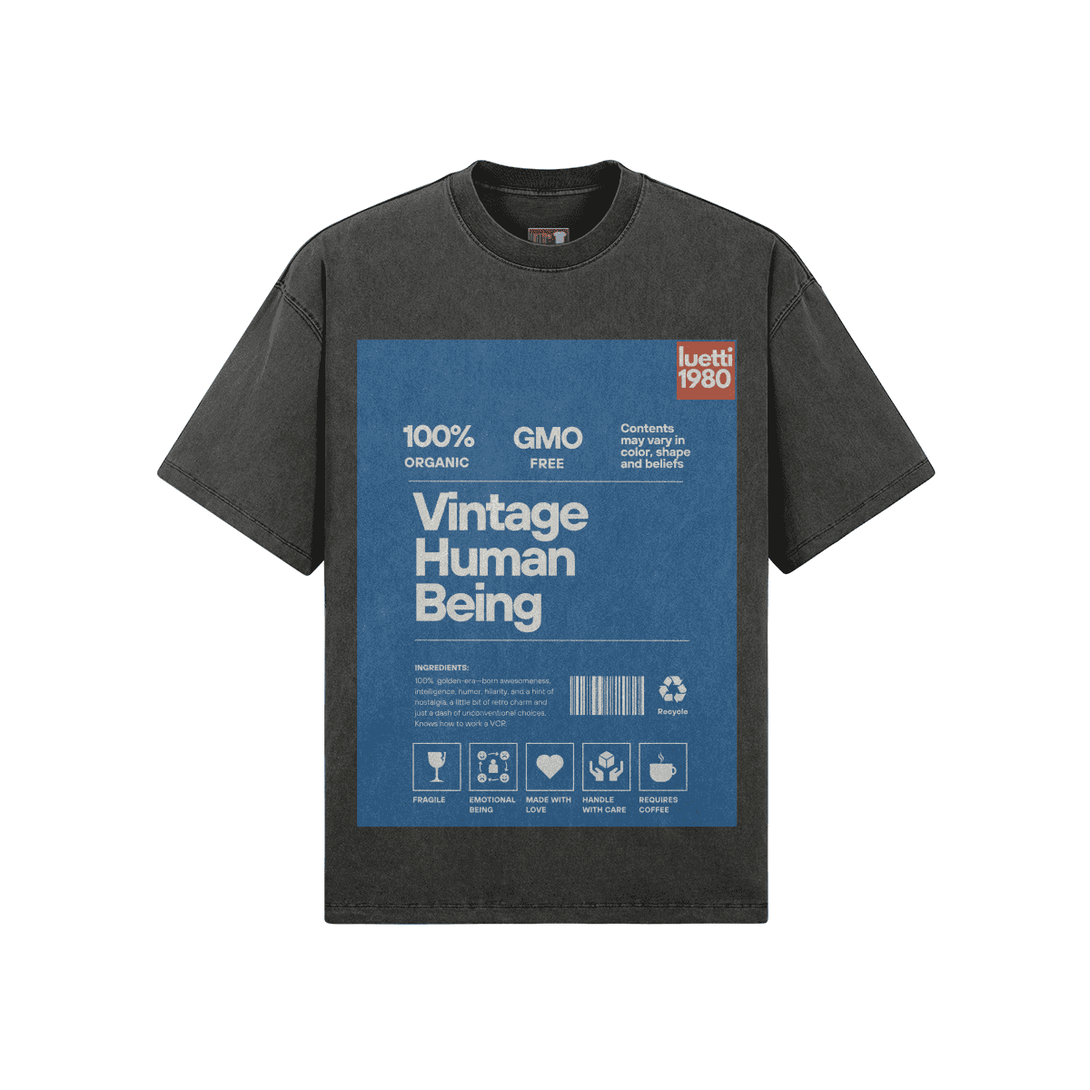 Premium Quality "Vintage Human Being" OVERSIZED T-shirt