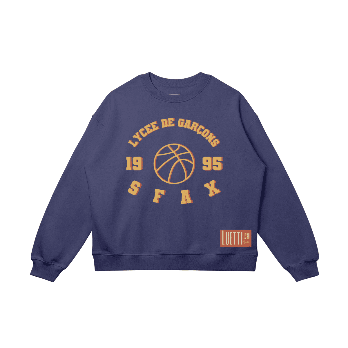 1995 Vintage High School Varsity Drop Shoulders Sweatshirt