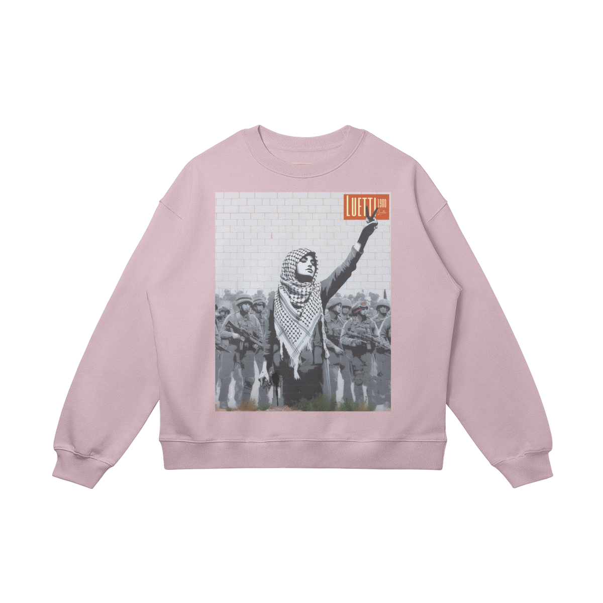 Palestinian Mural Drop Shoulders Sweatshirt