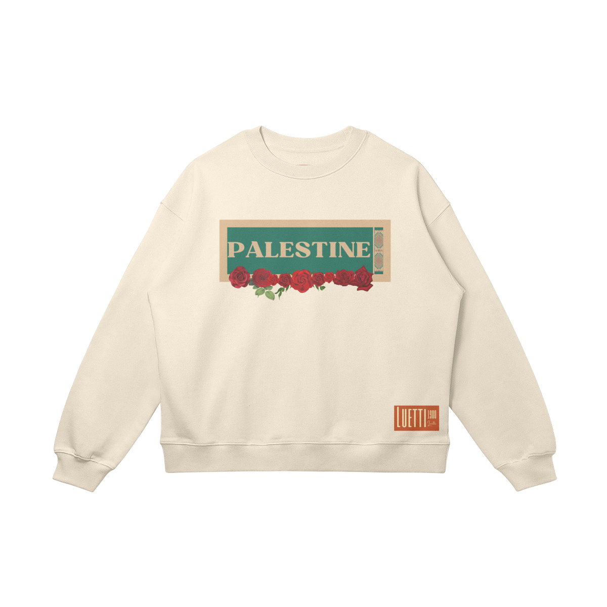 Palestine Roses Drop Shoulders Sweatshirt - 5 Colors