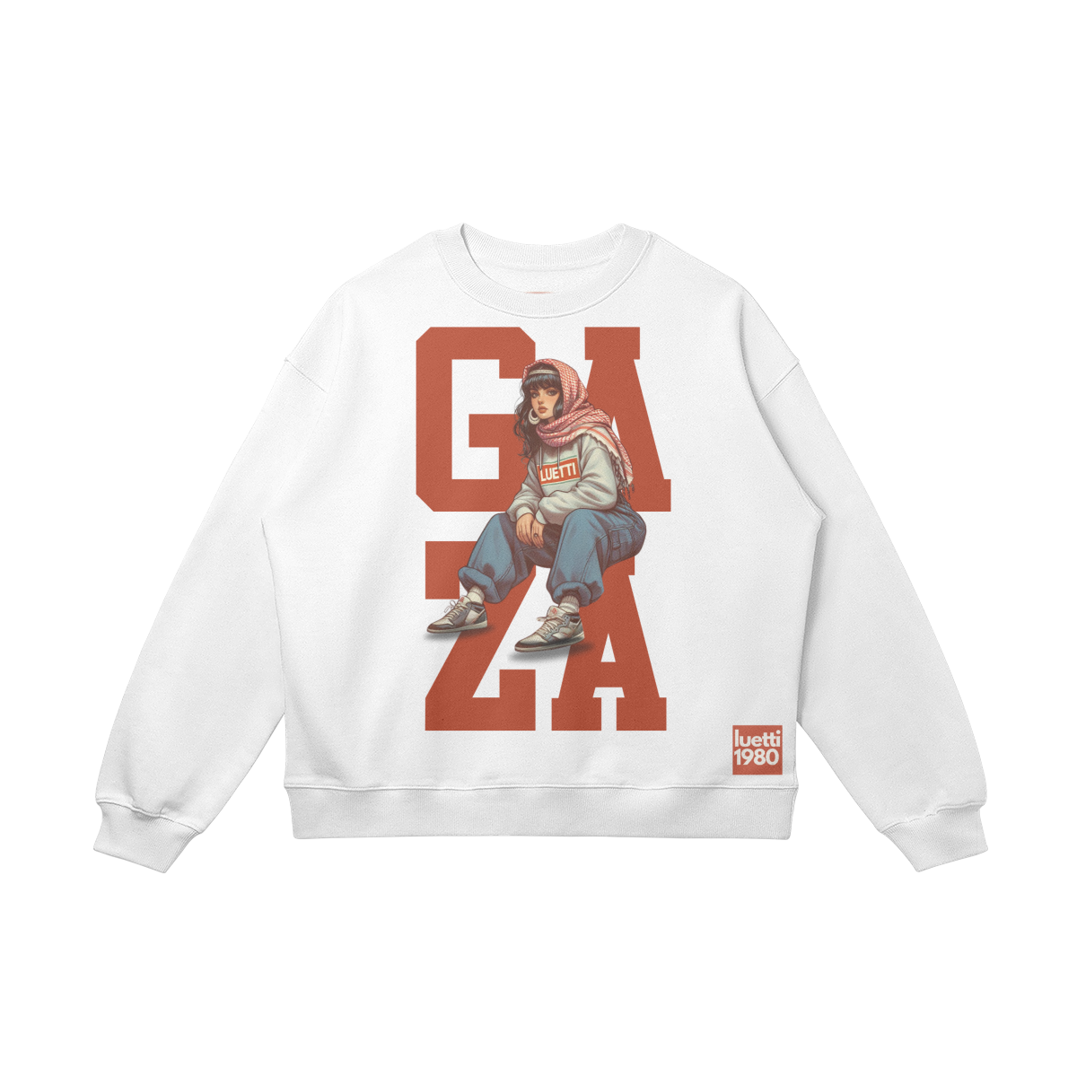 GAZA x Gen Z Drop Shoulders Sweatshirt